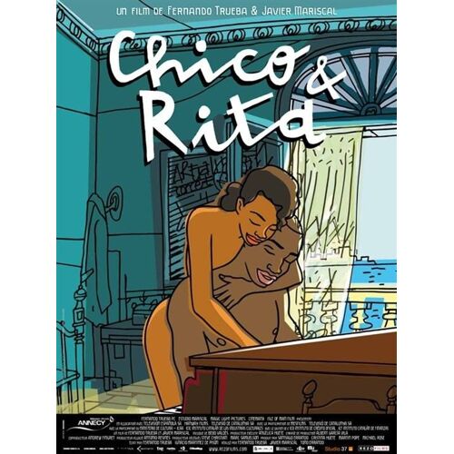 Chico & Rita - Affiche Originale De Cinéma - Format 120x160 Cm - Un Film De Fernando Trueba, Tono Errando, Javier Mariscal Avec Les Voix De Mario Guerra, Limara Meneses Et Eman Xor Oña - Année 2010