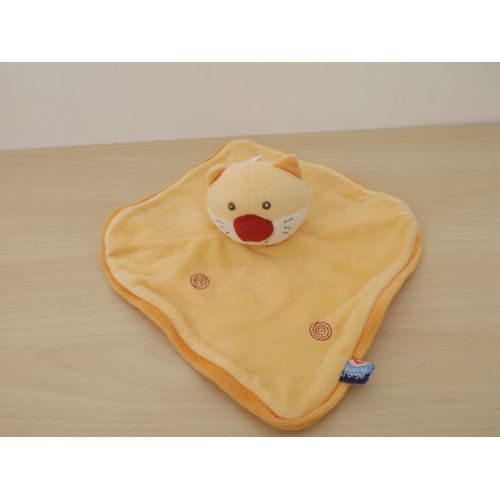 Doudou Chat Orange Spirales Sucre D'orge