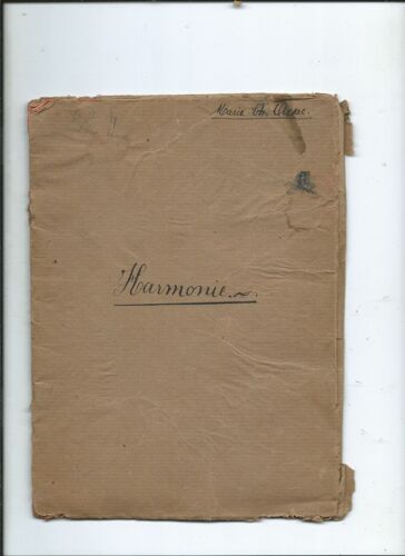Ancien Cahier Notions D'harmonie