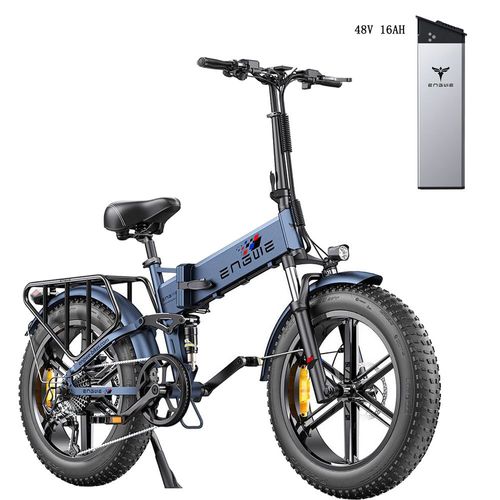 Engwe Engine Pro Vélo Électrique Pliant Bleu + Batterie Lithium-Ion D'origine 48v16ah