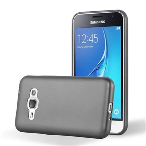 Cadorabo Housse Compatible Avec Samsung Galaxy J1 2016 En Metallic Gris - Étui De Protection En Silicone Tpu Flexible
