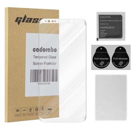 Cadorabo Plein Écran Film De Protection Compatible Avec Samsung Galaxy S9 En Transparent Avec Du Blanc - Verre De Protection D'écran Durci (Tempered) D'une Dureté De 9h Avec 3d Touch