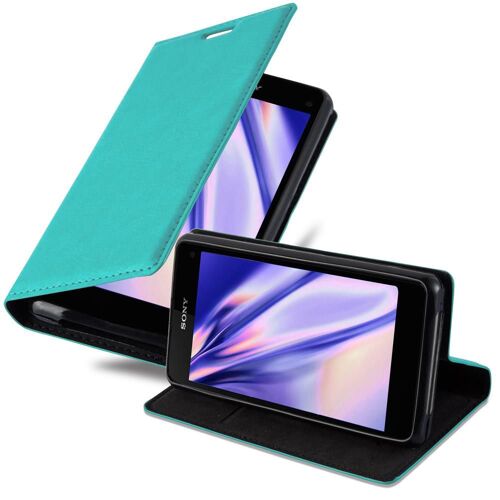 Cadorabo Housse compatible avec Sony Xperia Z1 COMPACT en TURQUOISE PÉTROLE - Étui de protection avec fermeture magnétique, fonction de support et compartiment pour carte