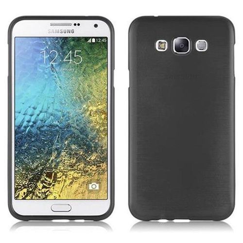 Cadorabo Housse Compatible Avec Samsung Galaxy E7 En Noir - Étui De Protection En Silicone Tpu Flexible Au Design Brossé