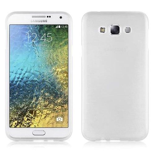 Cadorabo Housse Compatible Avec Samsung Galaxy E7 En Argent - Étui De Protection En Silicone Tpu Flexible Au Design Brossé