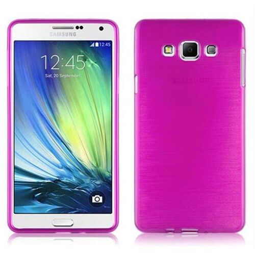 Cadorabo Housse compatible avec Samsung Galaxy A7 2015 en ROSE - Étui de protection en silicone TPU flexible au design brossé