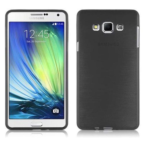 Cadorabo Housse Compatible Avec Samsung Galaxy A7 2015 En Noir - Étui De Protection En Silicone Tpu Flexible Au Design Brossé