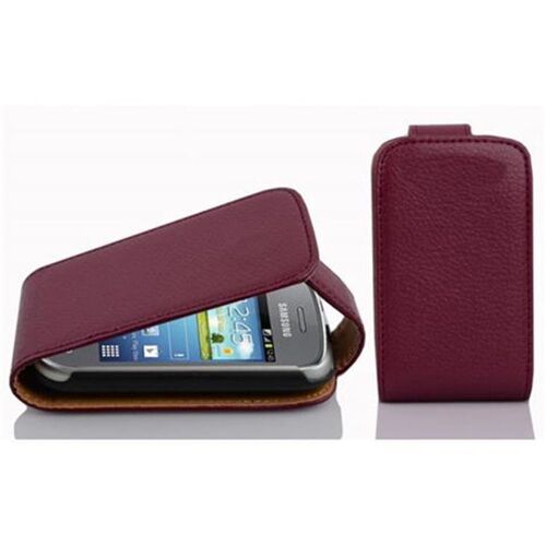Cadorabo Housse compatible avec Samsung Galaxy POCKET NEO en ORCHIDÉE VIOLETS - Étui de protection au design flip en similicuir structuré
