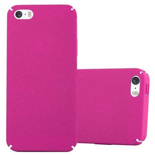 Cadorabo Housse compatible avec Apple iPhone 5 / 5S / SE 2016 en FROSTY ROSE VIF - Hard Case Étui de protection à l'aspect givré contre les rayures et les chocs