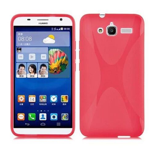 Cadorabo Housse compatible avec Huawei ASCEND GX1 en ROUGE CERISE - Étui de protection en silicone TPU flexible
