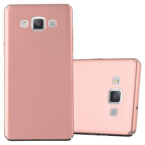 Cadorabo Housse compatible avec Samsung Galaxy A5 2015 en METALLIC OR ROSE - Hard Case Étui de protection d'aspect métallique contre les rayures et les chocs
