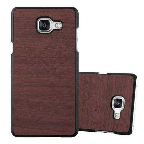 Cadorabo Housse Compatible Avec Samsung Galaxy A3 2016 En Woody Café - Hard Case Étui De Protection En Bois Contre Les Rayures Et Les Chocs