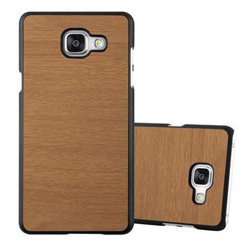 Cadorabo Housse Compatible Avec Samsung Galaxy A5 2016 En Woody Brun - Hard Case Étui De Protection En Bois Contre Les Rayures Et Les Chocs