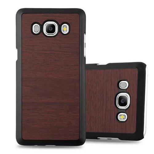Cadorabo Housse Compatible Avec Samsung Galaxy J5 2016 En Woody Café - Hard Case Étui De Protection En Bois Contre Les Rayures Et Les Chocs