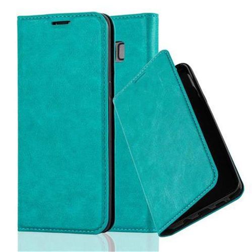 Coque Pour Samsung Galaxy S8 En Turquoise Pétrole Housse De Protection Étui Avec Fermeture Magnétique, Fonction De Support Et Compartiment Pour Carte