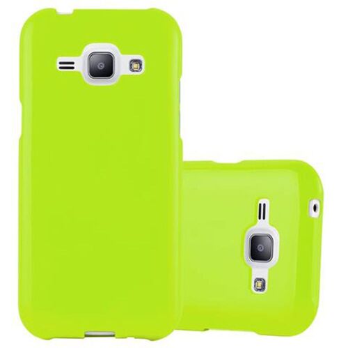 Cadorabo Housse compatible avec Samsung Galaxy J1 2015 en JELLY VERT - Étui de protection en silicone TPU flexible