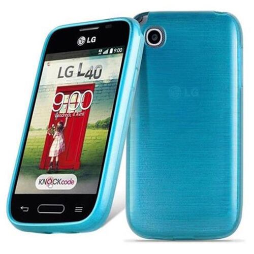 Cadorabo Housse compatible avec LG L40 en TURQUOISE - Étui de protection en silicone TPU flexible au design brossé
