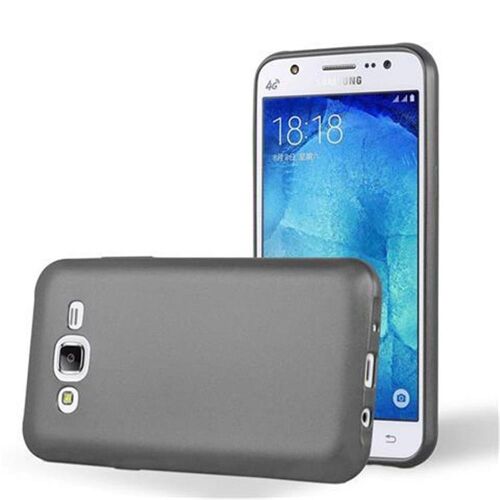 Coque pour Samsung Galaxy J5 2015 en METALLIC GRIS Housse de protection Étui en silicone TPU flexible