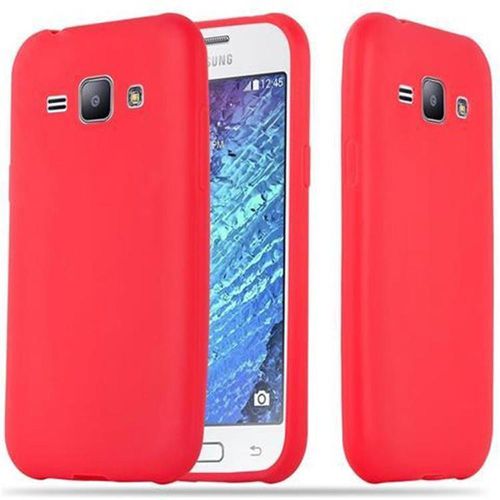 Cadorabo Housse Compatible Avec Samsung Galaxy J1 2015 En Candy Rouge - Étui De Protection En Silicone Tpu Flexible