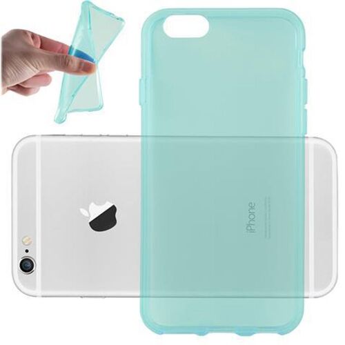 Cadorabo Housse compatible avec Apple iPhone 6 / 6S en BLEU TRANSPARENT - Étui de protection en silicone TPU flexible