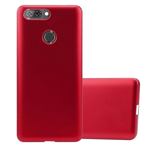 Cadorabo Housse compatible avec ZTE Blade V9 en METALLIC ROUGE - Étui de protection en silicone TPU flexible