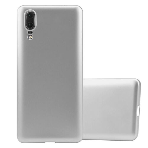 Coque pour Huawei P20 en METALLIC ARGENT Housse de protection Étui en silicone TPU flexible