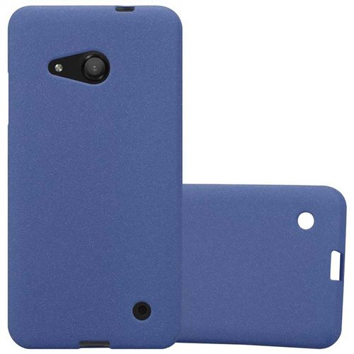 Cadorabo Housse Compatible Avec Nokia Lumia 550 En Frost Bleu Foncé - Étui De Protection En Silicone Tpu Flexible
