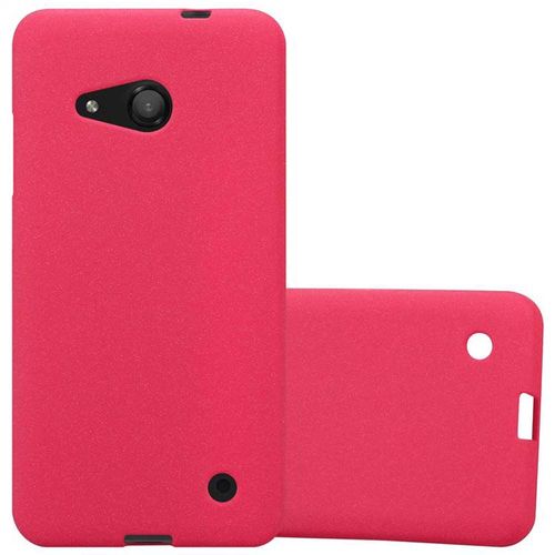Cadorabo Housse Compatible Avec Nokia Lumia 550 En Frost Rouge - Étui De Protection En Silicone Tpu Flexible