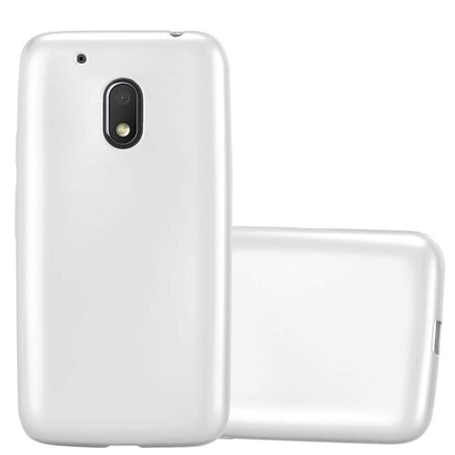 Cadorabo Housse compatible avec Motorola MOTO G4 PLAY en METALLIC ARGENT - Étui de protection en silicone TPU flexible