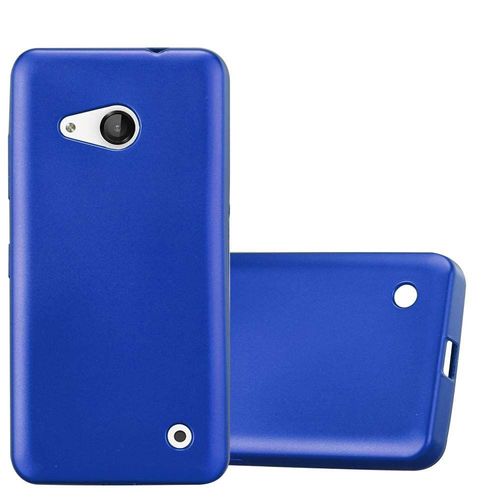 Cadorabo Housse Compatible Avec Nokia Lumia 550 En Bleu Métallique - Étui De Protection En Silicone Tpu Flexible
