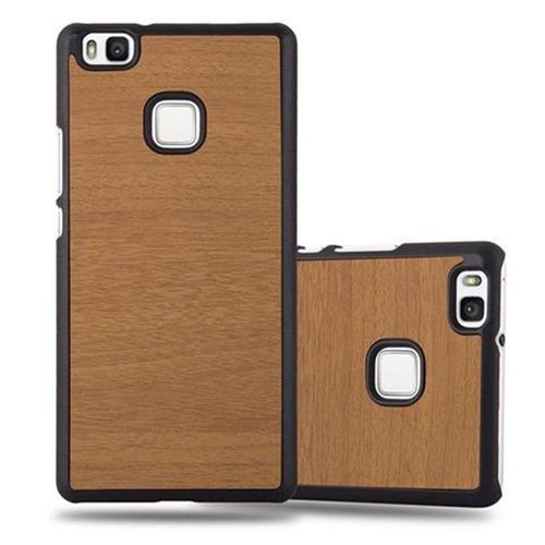 Cadorabo Housse Compatible Avec Huawei P9 Lite 2016 / G9 Lite En Woody Brun - Hard Case Étui De Protection En Bois Contre Les Rayures Et Les Chocs