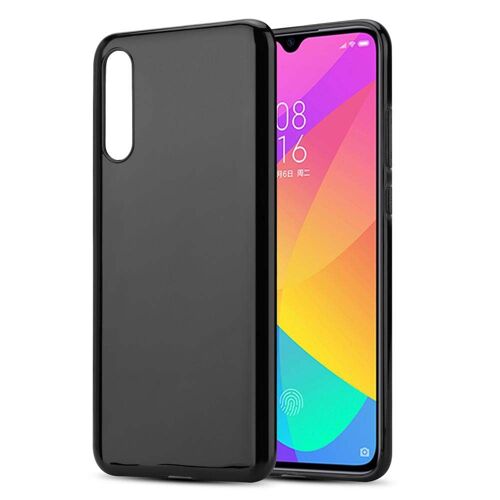 Coque pour Xiaomi Mi CC9 en Noir Housse de protection Étui en silicone TPU flexible