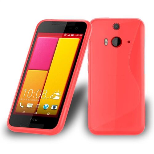 Cadorabo Housse compatible avec HTC BUTTERFLY 2 en ROUGE CERISE - Étui de protection en silicone TPU flexible
