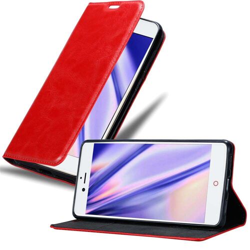 Cadorabo Housse compatible avec ZTE Nubia Z11 en ROUGE DE POMME - Étui de protection avec fermeture magnétique, fonction de support et compartiment pour carte