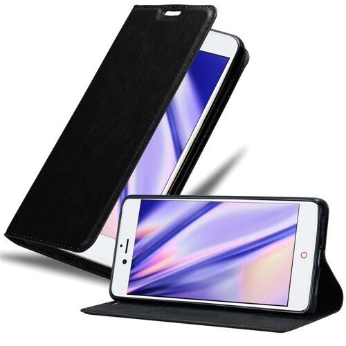 Cadorabo Housse compatible avec ZTE Nubia Z11 en NOIR NUIT - Étui de protection avec fermeture magnétique, fonction de support et compartiment pour carte