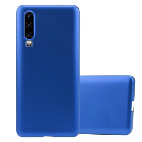 Cadorabo Housse Compatible Avec Huawei P30 En Bleu Métallique - Étui De Protection En Silicone Tpu Flexible