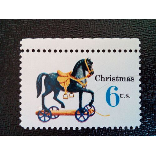 Timbre Etats-Unis Yt 908 Noël - Cheval Jouet Sur Roues 1970 ( 030104 )