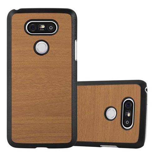 Cadorabo Housse Compatible Avec Lg G5 En Woody Brun - Hard Case Étui De Protection En Bois Contre Les Rayures Et Les Chocs