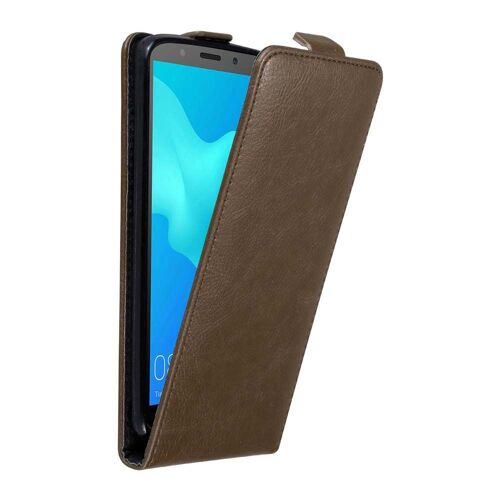 Cadorabo Housse compatible avec Honor 7S / Huawei Y5 2018 en MARRON CAFÉ - Étui de protection au design flip avec fermeture magnétique