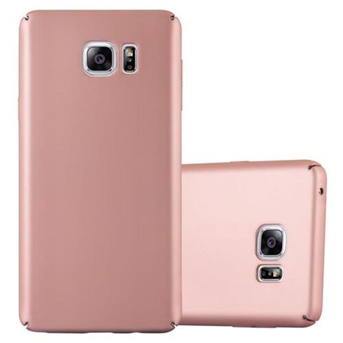 Cadorabo Housse compatible avec Samsung Galaxy NOTE 5 en METALLIC OR ROSE - Hard Case Étui de protection d'aspect métallique contre les rayures et les chocs