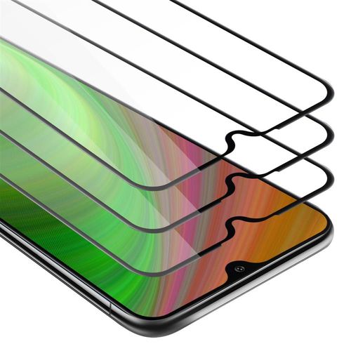 3x Verre Trempé Pour Samsung Galaxy A10 En Transparent Avec Noir 3x Film De Protection D'écran Durci Tempered Glass Plein Écran D'une Dureté De 9h Avec 3d Touch