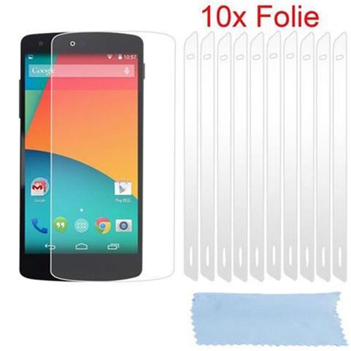 Cadorabo Films De Protection D'écran Compatibles Avec Lg Google Nexus 5 Dans Haut Clair - 10 Films De Protection Hautement Transparents Contre La Poussière, La Saleté Et Les Rayures