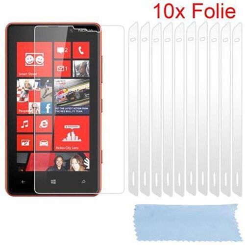 Cadorabo Films De Protection D'écran Compatibles Avec Nokia Lumia 820 Dans Haut Clair - 10 Films De Protection Hautement Transparents Contre La Poussière, La Saleté Et Les Rayures