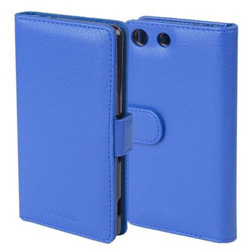 Cadorabo Housse Compatible Avec Sony Xperia M5 En Bleu Céleste - Etui De Protection Avec Fermeture Magnétique Et 3 Emplacements Pour Cartes
