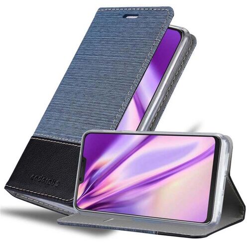 Cadorabo Housse compatible avec Cubot P20 en BLEU NOIR - Étui de protection avec fermeture magnétique, fonction de support et compartiment pour carte