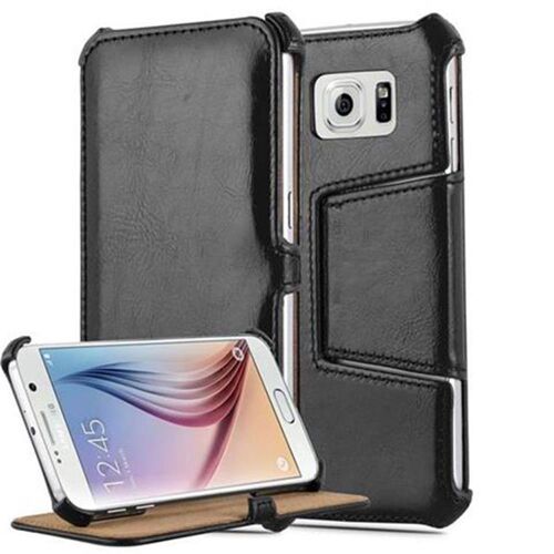 Cadorabo Housse compatible avec Samsung Galaxy S6 en PIANO NOIR - Étui de protection SANS fermeture magnétique avec fonction de support et support d'angle