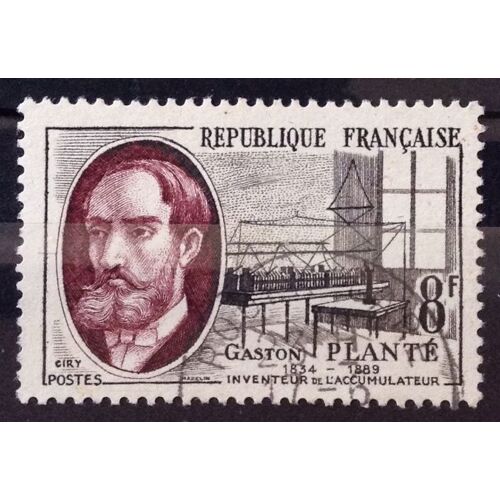 Savants Et Inventeurs - Planté 8f (Très Joli N° 1095) Obl - France Année 1957 - N27141