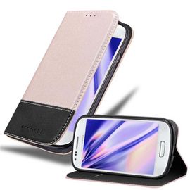 Cadorabo Housse Compatible Avec Samsung Galaxy S3 Mini En Rose Noir - Étui De Protection Avec Fermeture Magnétique, Fonction De Support Et Compartiment Pour Carte