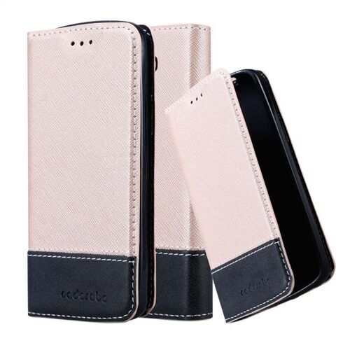 Coque Pour Lg G2 Mini En Rose Noir Housse De Protection Étui Avec Fermeture Magnétique, Fonction De Support Et Compartiment Pour Carte
