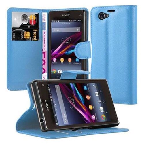 Cadorabo Housse Compatible Avec Sony Xperia Z1 Compact En Pastel Bleu - Étui De Protection Avec Fermeture Magnétique, Fonction De Support Et Compartiment Pour Carte